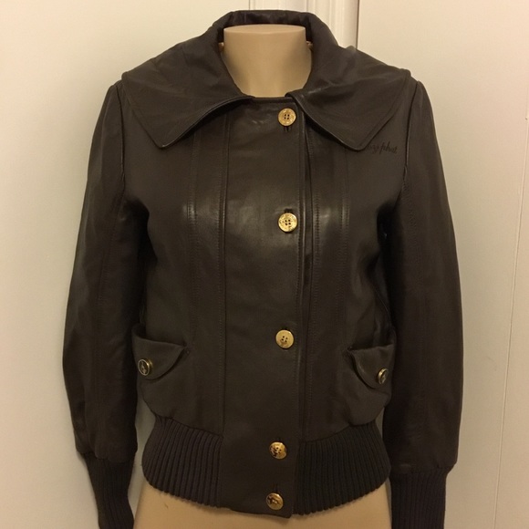 Baby Phat Jackets & Blazers - Baby Phat Brown Leather Jacket/Coat Size Small